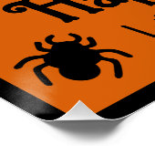 スパイダパーソナライズされたウのハロウィーン ポスター (コーナー)