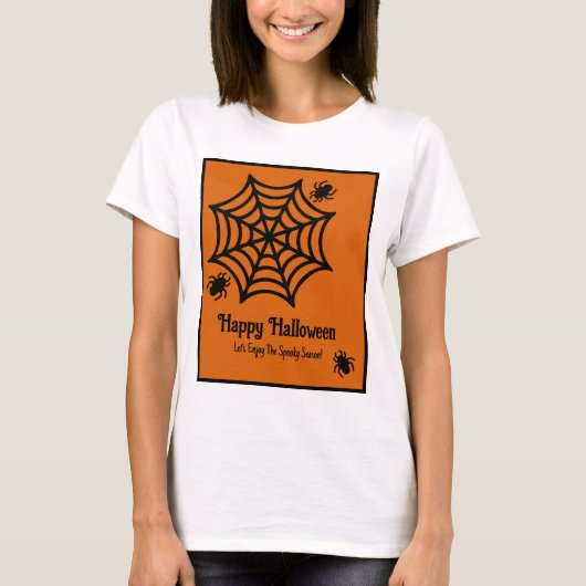 スパイダパーソナライズされたウのハロウィーン Tシャツ (正面)