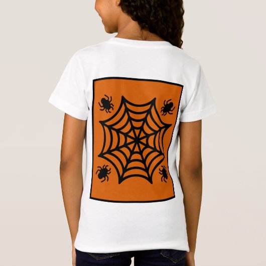 スパイダパーソナライズされたウのハロウィーン Tシャツ (裏面)