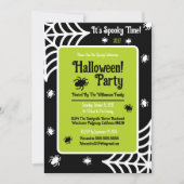スパイダパーソナライズされたウハローウィンパーティ 招待状 (正面)