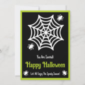 スパイダパーソナライズされたウハローウィンパーティ 招待状 (裏面)