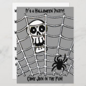 スパイダーくもの巣とスカル 招待状 (正面/裏面)