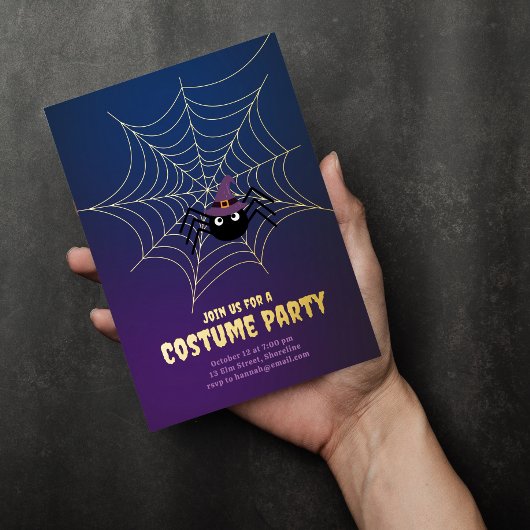 スパイダーくもの巣ハロウィーン 箔シーズンカード