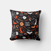 スパイダーこうもりネコくもの巣トリック幽霊ハロウィン不気味イン クッション (正面)