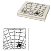 スパイダーとくもの巣イラストレーションアートスタンプ ラバースタンプ (押印)