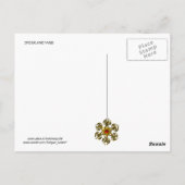 スパイダーとくもの巣ピンクパープルアメジストブラック ポストカード (裏面)