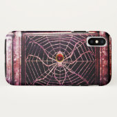 スパイダーとくもの巣レッドルビーブラック Case-Mate iPhoneケース (裏面(横))