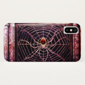 スパイダーとくもの巣レッドルビーブラック Case-Mate iPhoneケース (裏面(横))