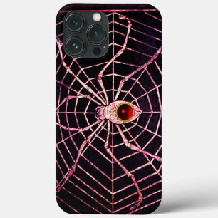 スパイダーとくもの巣レッドルビーブラック iPhone 13 PRO MAXケース