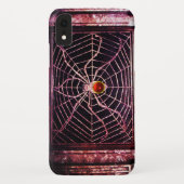 スパイダーとくもの巣レッドルビーブラック Case-Mate iPhoneケース (裏面)