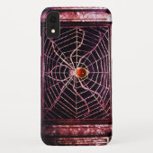 スパイダーとくもの巣レッドルビーブラック Case-Mate iPhoneケース (裏面)