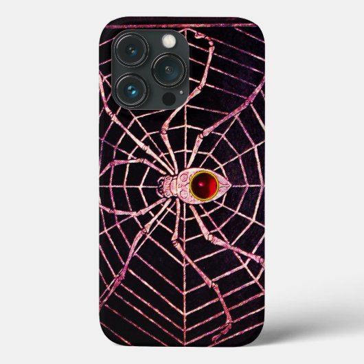 スパイダーとくもの巣レッドルビーブラック Case-Mate iPhoneケース (裏面)