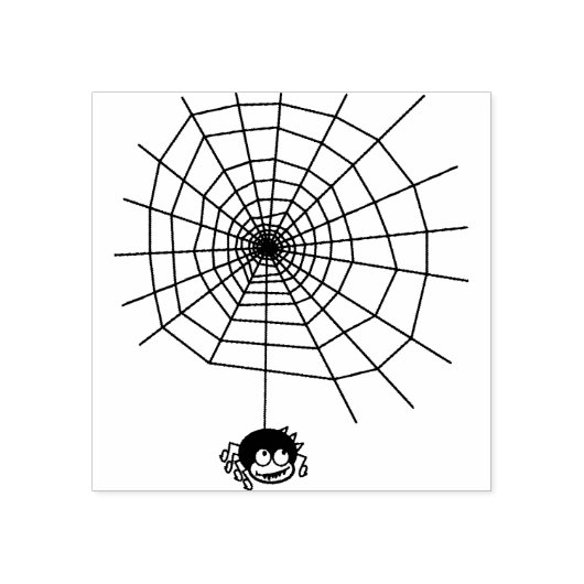 スパイダーとくもの巣4イラストレーションアートスタンプ ラバースタンプ (インプリント)