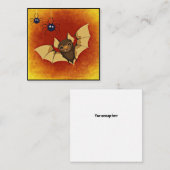 スパイダーとこうもりミニハロウィンカード ノートカード (正面/裏面)