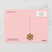 スパイダーとウェブ レッドルビー ブラック ポストカード (裏面)