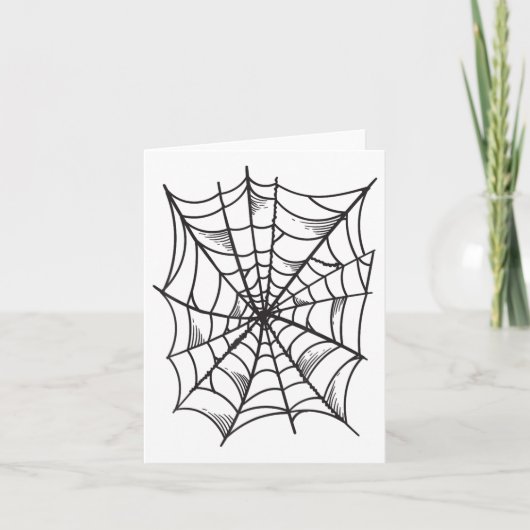 スパイダーとスパイダーウェブの衣装_ハロウィーン簡単Gif カード (正面)