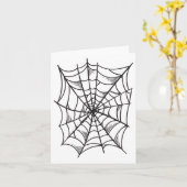 スパイダーとスパイダーウェブの衣装_ハロウィーン簡単Gif カード (黄色い花)
