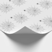 スパイダーとスパイダーウェブシンプルのパターンハロウィン ラッピングペーパー (角)