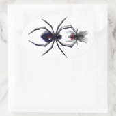 スパイダーとフライのシール 楕円形シール (バッグ)