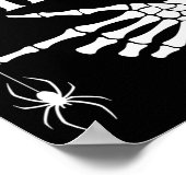 スパイダーと一緒のシャツ 楽しいハロウィーンのスケルトン ポスター (角)