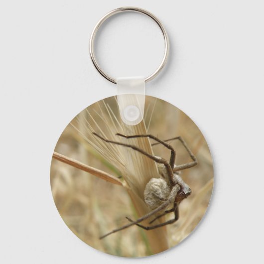 スパイダーと卵の嚢キーチェーン キーホルダー (正面)