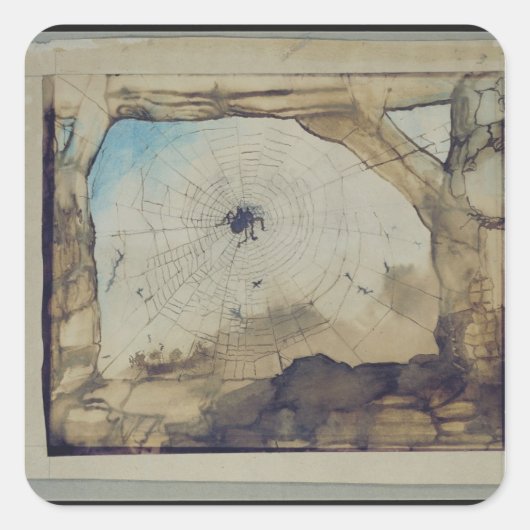 スパイダーのくもの巣 スクエアシール (正面)