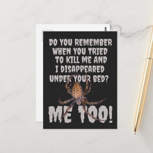 スパイダーのリベンジ・ハロウィーン ポストカード (正面/裏面インサイチュ)