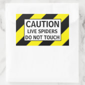 スパイダーの生演奏に注意する 長方形シール (バッグ)