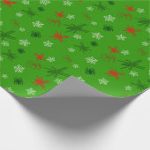 スパイダーをテーマにしたクリスマスホリデーギフトラップ ラッピングペーパー (角)