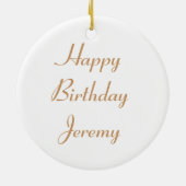 スパイダーアンドエッグサックカスタム誕生日 セラミックオーナメント (裏面)