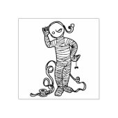 スパイダーイラストレーション・アート・スタンプを持つミイラの女の子 ラバースタンプ (インプリント)