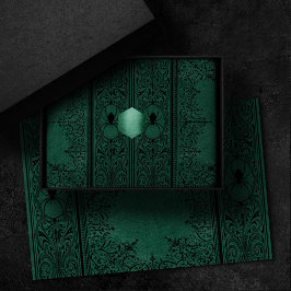 スパイダーウィッチ |エメラルドグリーンスパイダーウェブフローリッシュ 薄葉紙