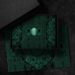 スパイダーウィッチ |エメラルドグリーンスパイダーウェブフローリッシュ 薄葉紙