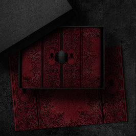 スパイダーウィッチ |濃い赤のファンタジースパイダーウェブフローリッシュ 薄葉紙