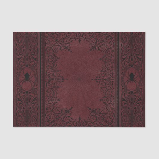 スパイダーウィッチ |濃い赤のファンタジースパイダーウェブフローリッシュ 薄葉紙 (正面)