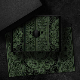 スパイダーウィッチ | Sage Green Spiderweb Flowish 薄葉紙