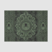 スパイダーウィッチ | Sage Green Spiderweb Flowish 薄葉紙 (正面)