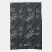 スパイダーウェブとのシームレスなパターンプリント、カスタム キッチンタオル (縦)