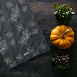 スパイダーウェブとのシームレスなパターンプリント、カスタム キッチンタオル