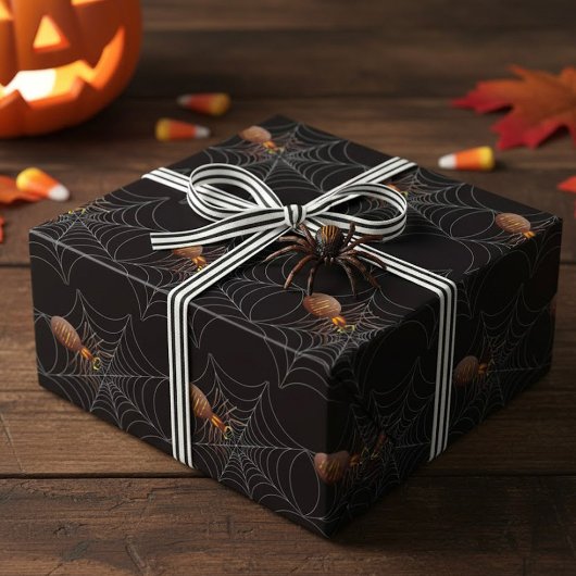 スパイダーウェブとスパイダーウェブ ラッピングペーパー