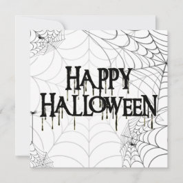 スパイダーウェブとハッピー ハロウィン パーティー 招待状