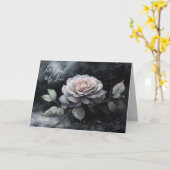 スパイダーウェブとローズのグリーティングカード カード (黄色い花)