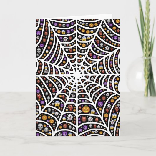 スパイダーウェブのハロウィーングール&ゴブリン カード (正面)