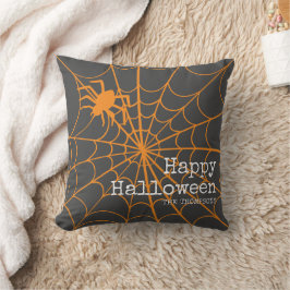 スパイダーウェブのハロウィーン クッション