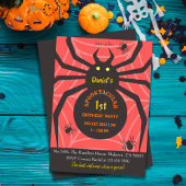 スパイダーウェブの最初の誕生日の不気味なハローウィンパーティ 招待状