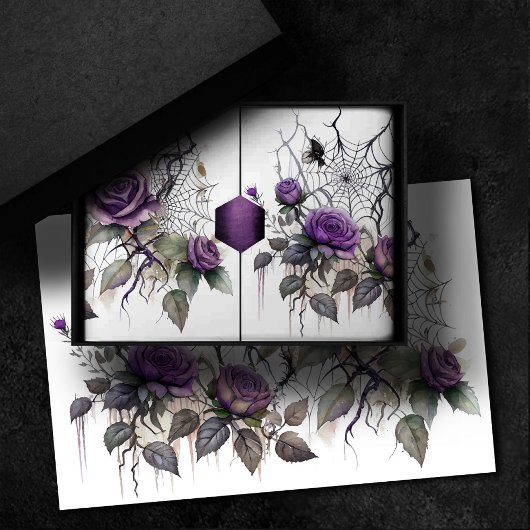 スパイダーウェブエレガンス |不気味な美しいバラフローラ 薄葉紙
