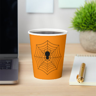 スパイダーウェブオレンジ 紙コップ