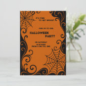 スパイダーウェブオーナメントオレンジブラックゴシックハロウィーン (スタンド正面)