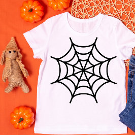 スパイダーウェブシルエットハロウィーン Tシャツ