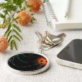 スパイダーウェブジュエリーエレガントズプレミアムキーチェーン キーホルダー (側面)